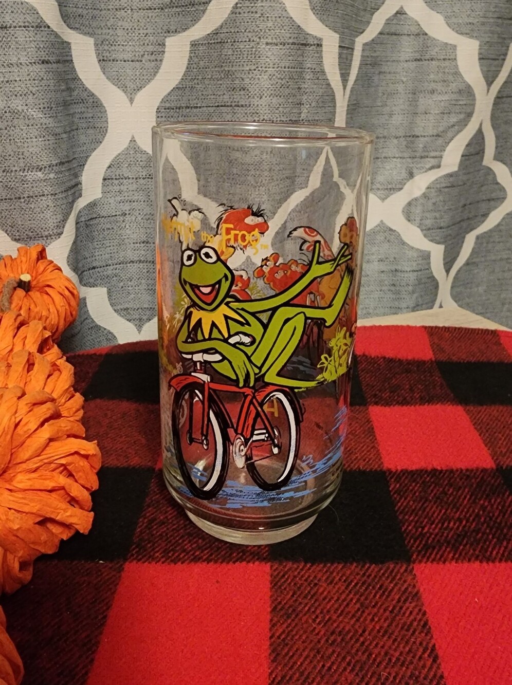 Collectable Kermit the Frog Glass Tumbler - Tge Great Muppet Capers